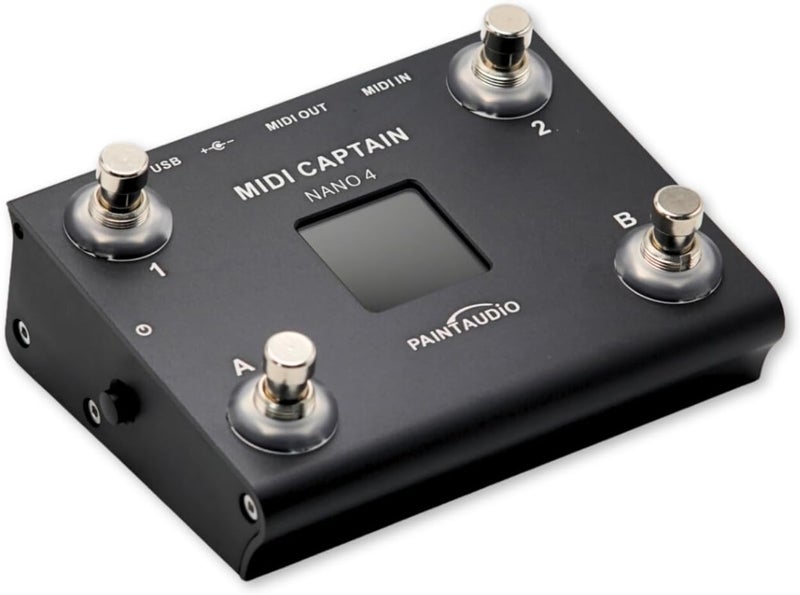 PAINTAUDIO Paint Audio MIDI Captain NANO 4 Foot Controller Multi-Effects Keyboards Synthesizer USB-MIDI DAW DSP Software USB-HID Support Multi-state Switch Cycling (MIDI Captain NANO 4) - Image 1